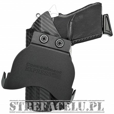 OWB Holster, Compatibility : Walther PPK/S, Manufacturer : Concealment Express, Material : Kydex, For Persons : Right Handed, Finish : Carbon