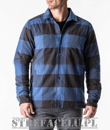 Men's Shirt, Manufacturer : 5.11, Model : Seth Shirt Jacket, Color : Cobalt Blue Plaid