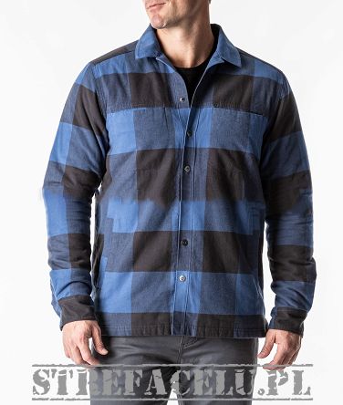 Men's Shirt, Manufacturer : 5.11, Model : Seth Shirt Jacket, Color : Cobalt Blue Plaid