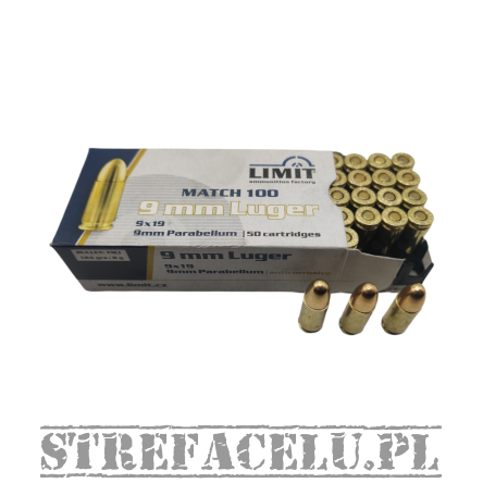 Nabój kulowy FMJ/Match 100 -  8g/ 124gr LIMIT// 9 PARA