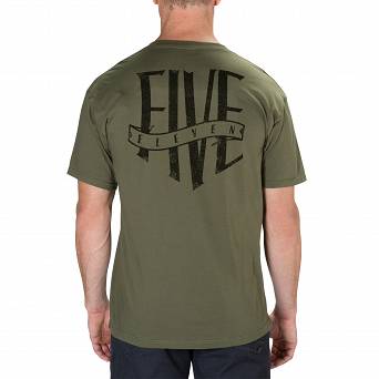Men's T-shirt, Manufacturer : 5.11, Model : Emea Insignia TEE, Color : Military Green