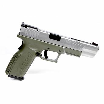 Pistol XDM 5.25`` Silver-Green // .9 PARA