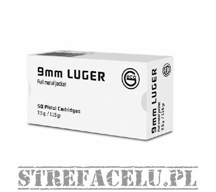 Nabój kulowy GECO Luger 7.5G FMJ // 9 PARA