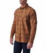 Men's Shirt, Manufacturer : 5.11, Model : Gunner Plaid Long Sleeve Shirt, Color : Rstd Brly Plaid