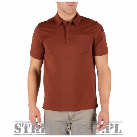 Men's Polo, Manufacturer : 5.11, Model : Axis Short Sleeve Polo, Color : Mahogany