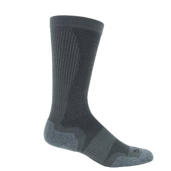 Men's Socks by 5.11, Model : SLIP STREAM OTC SOCK, Color: GUN METAL GREY