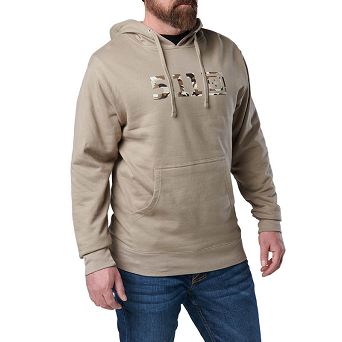 Men's Hoodie, Manufacturer : 5.11, Model : Topo Logo Legacy Hoodie, Color : Badlands Tan