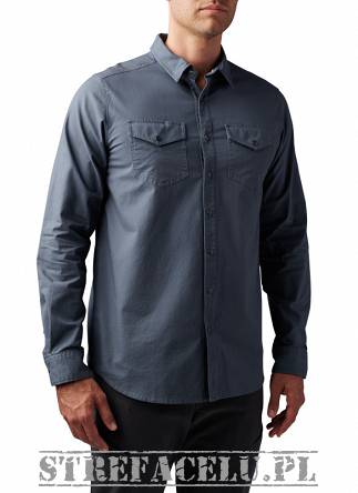 Men's Shirt, Manufacturer : 5.11, Model : Gunner Solid Long Sleeve Shirt, Color : Turbulence