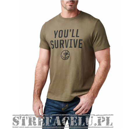 Men's T-shirt, Manufacturer : 5.11, Model : You'll Survive Tee, Kolor : Ranger Green