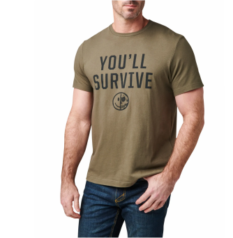 Men's T-shirt, Manufacturer : 5.11, Model : You'll Survive Tee, Kolor : Ranger Green