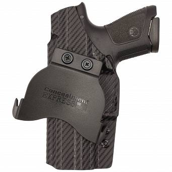 OWB Holster, Compatibility : Beretta APX, Manufacturer : Concealment Express, Material : Kydex, For Persons : Left Handed, Finish : Carbon
