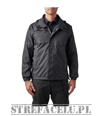 Men's Jacket, Manufacturer : 5.11, Model : Tac-Dry Rain Shell 2.0, Color : Black