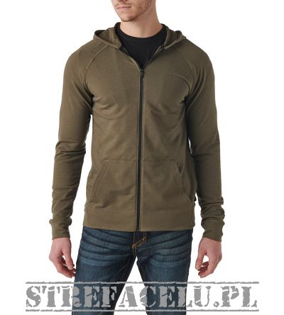 Men's Hoodie, Manufacturer : 5.11, Model : Zone Full Zip Hoodie, Color : Ranger Green