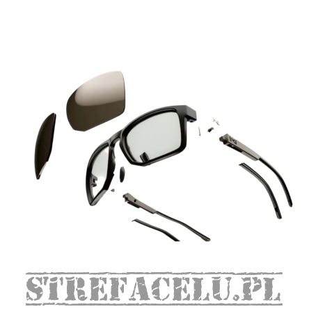 Okulary WileyX Founder CAPTIVATE™ Tungsten Mirror, Matte Black/Tan Frame