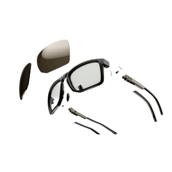 Okulary WileyX Founder CAPTIVATE™ Tungsten Mirror, Matte Black/Tan Frame