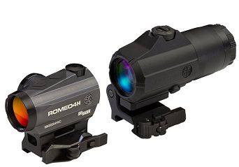 Romeo 4H Ballistic Circle Dot Sight + Juliet 4 (4x24mm) Magnifier, Manufacturer : Sig Sauer