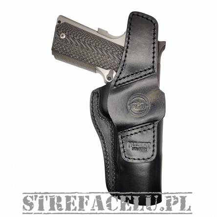Leather Holster, Manufacturer : Falco Holsters (Slovakia), Type : 2in1 - IWB + OWB, Model : AM02-2332, Hand : Left, Color : Black