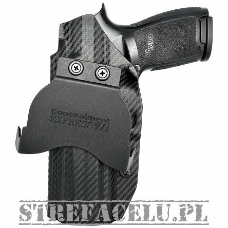 OWB Holster, Compatibility : Sig Sauer P320 Full Size, Manufacturer : Concealment Express, Material : Kydex, For Persons : Right Handed, Finish : Carbon