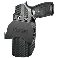 OWB Holster, Compatibility : Sig Sauer P320 Full Size, Manufacturer : Concealment Express, Material : Kydex, For Persons : Right Handed, Finish : Carbon