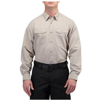 Men's Shirt, Manufacturer : 5.11, Model : Fast-Tac Long Sleeve Shirt, Color : Khaki