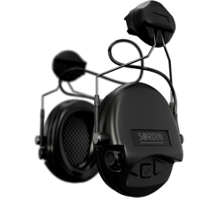 Słuchawki aktywne Sordin Supreme MIL AUX montaż na hełm ARC Rail - Czarne 72308-04-S