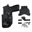 Kabura obustronna IWB/OWB Druid 2.0 do Glock 19/19X/23/32/45 + TLR-7/7A/7X, kydex, kolor: czarny - 2