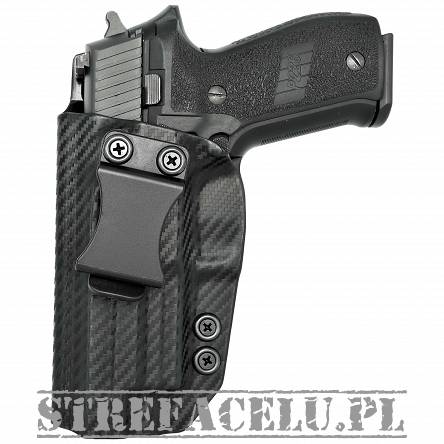 IWB Holster, Compatibility : Sig Sauer P226 with rail, Manufacturer : Concealment Express, Material : Kydex, For Persons : Left Handed, Finish : Carbon