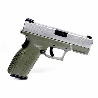 Pistol XDM 3.8`` Silver-Green // 9 PARA