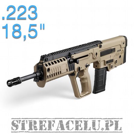 IWI Rifle, Model : Tavor X95, Design : Bullpup, Barrel Length : 18.5 inches, Color : Flat Dark Earth, Caliber:. 5.56x45mm / .223 Rem