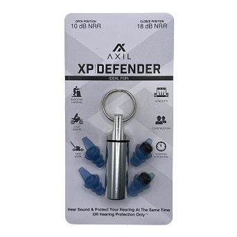 Earplugs; Model : XP Defender, Manufacturer : AXIL, Size : M/L, Color : Blue