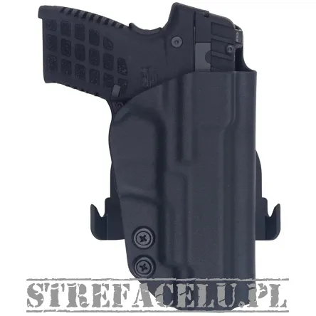 Left external holster for Keltec P15 pistol, LH OWB kydex, color: black