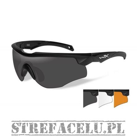 Okulary WileyX Rogue COMM Grey / Clear /Light Rust Lens 2852/ Matte Black Frame