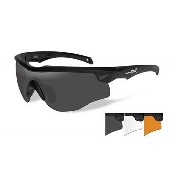 Okulary WileyX Rogue COMM Grey / Clear /Light Rust Lens 2852/ Matte Black Frame