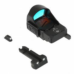 Meprolight MicroRDS Red Dot Micro Sight with Quick Detach Adaptor and Backup Sights for S&W M&P
