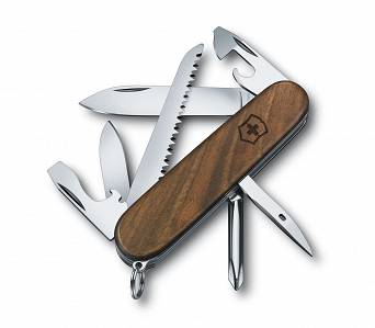 Knife, Manufacturer : Victorinox, Model : Hiker Wood 91mm, Color : Brown