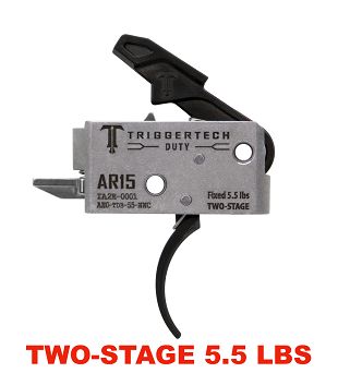 Trigger Mechanism - TriggerTech Ar15 Duty - Curved - PVD Black - 5,5lbs - Two Stage