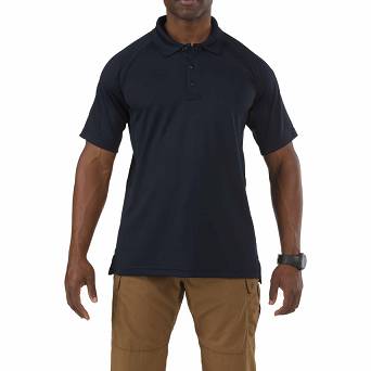 Men's Polo, Manufacturer : 5.11, Model : Performance Short Sleeve Polo, Color : Dark Navy