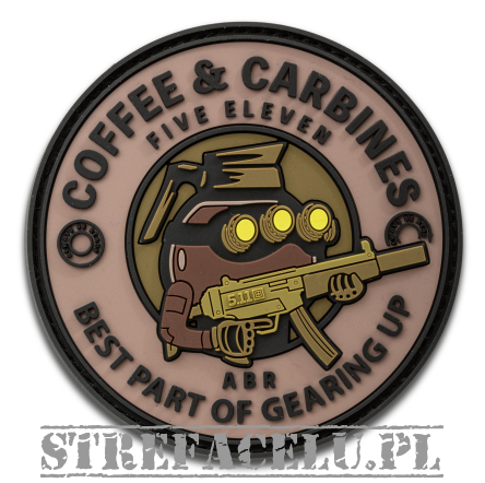 Patch, Manufacturer : 5.11, Model : COFFEE & CARBINES PATCH, Color : Badlands Tan