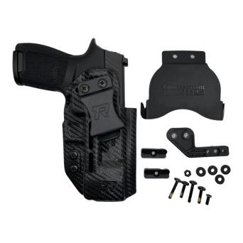 IWB/OWB Sig P320 Holster, Manufacturer : Concealment Express (Rounded Gear), Model : Druid Sig P320 OR, Color : Carbon