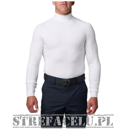 Men's Semi-Golf, Manufacturer : 5.11, Model : Mock Neck Long Sleeve Top, Color : Uniform White