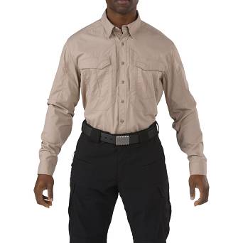 Men's Shirt, Manufacturer : 5.11, Model : Stryke Long Sleeve Shirt, Color : Khaki