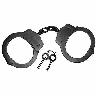 Chain steel handcuffs - black