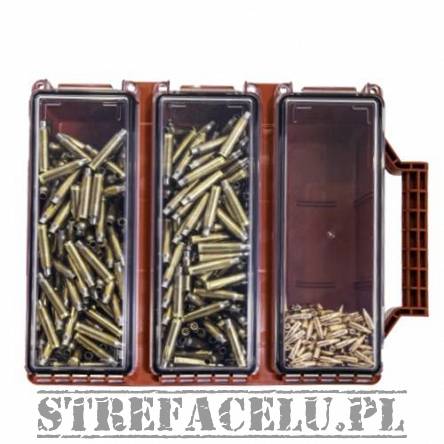 Three Compartment Ammunition Box, Manufacturer : Berrys Mfg, Color : Red + Clear, Compatibility : Multicaliber