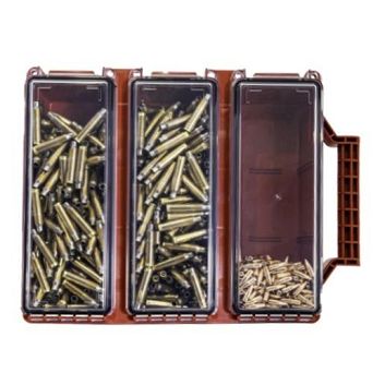 Three Compartment Ammunition Box, Manufacturer : Berrys Mfg, Color : Red + Clear, Compatibility : Multicaliber