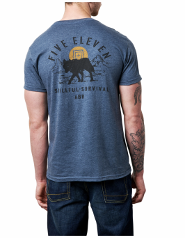 Men's T-shirt, Manufacturer : 5.11, Model : Skilfull Survival Tee, Color : Indigo