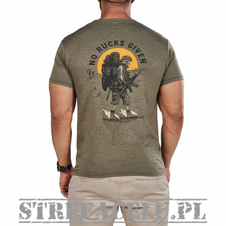 Men's T-shirt, Manufacturer : 5.11, Model : No Rucks Given TEE, Color : Military Green Heather