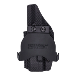 OWB Holster, Compatibility : CZ P-10C OR, Manufacturer : Concealment Express, Material : Kydex, For Persons : Right Handed, Finish : Carbon