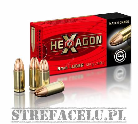 Ammunition GECO Luger 8,0G Hexagon // .9 PARA