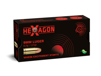 Ammunition GECO Luger 8,0G Hexagon // .9 PARA