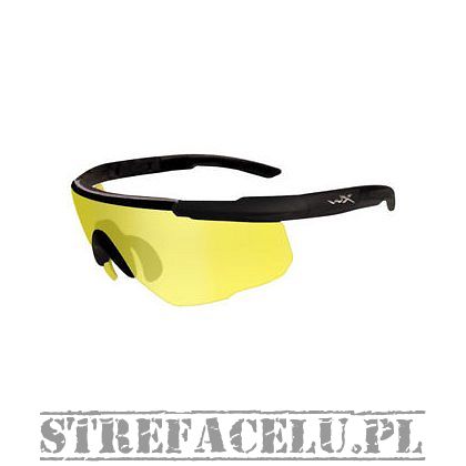 Okulary WileyX Saber Adv. Yellow Lens300 / Matte Black Frame w/Bag